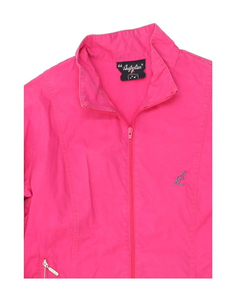 AUSTRALIAN L'ALPINA Womens Tracksuit Top Jacket IT 44 Medium Pink Cotton | Vintage AUSTRALIAN L'ALPINA | Thrift | Second-Hand AUSTRALIAN L'ALPINA | Used Clothing | Messina Hembry 