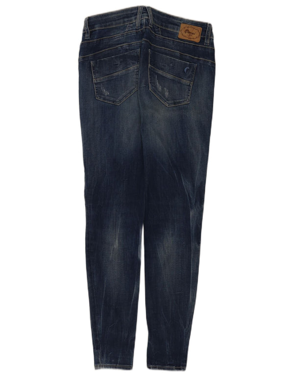 Gang Womens Distressed Skinny Jeans W28 L30 Navy Blue