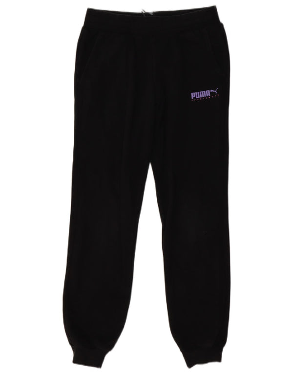 Puma Boys Tracksuit Trousers Joggers 13-14 Years  Black Cotton