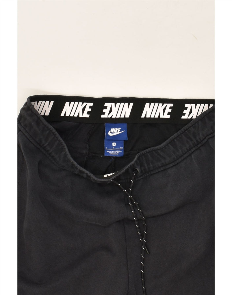 NIKE Mens Tracksuit Trousers Joggers Small Black Cotton | Vintage Nike | Thrift | Second-Hand Nike | Used Clothing | Messina Hembry 