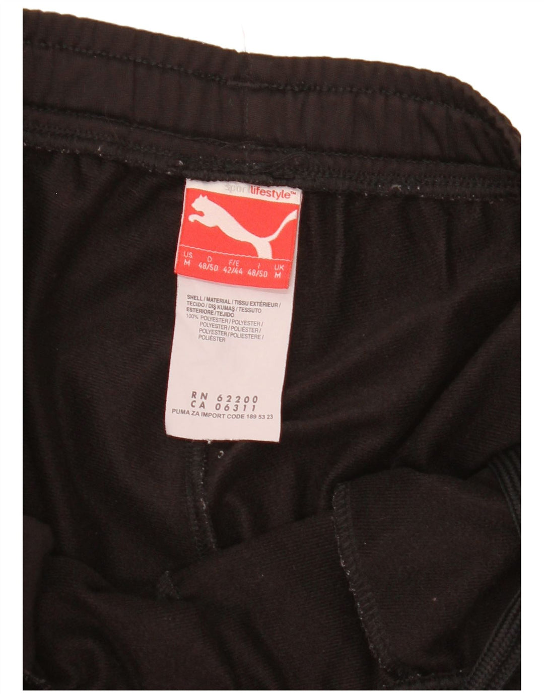 Puma Mens Tracksuit Trousers Medium  Black Colourblock Polyester