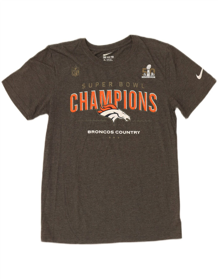 NIKE Mens Denver Broncos Graphic T-Shirt Top Small Grey Cotton