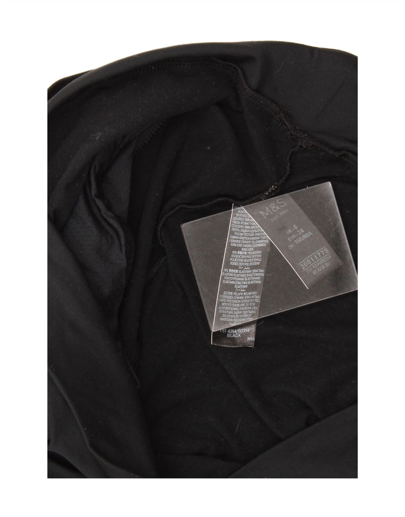MARKS & SPENCER Womens Sweatshirt Jumper UK 6 XS  Black Polyester Vintage Marks & Spencer and Second-Hand Marks & Spencer from Messina Hembry 