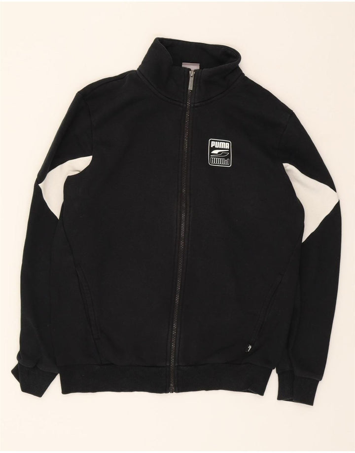 PUMA Mens Tracksuit Top Jacket Small Black Colourblock Vintage Puma and Second-Hand Puma from Messina Hembry 