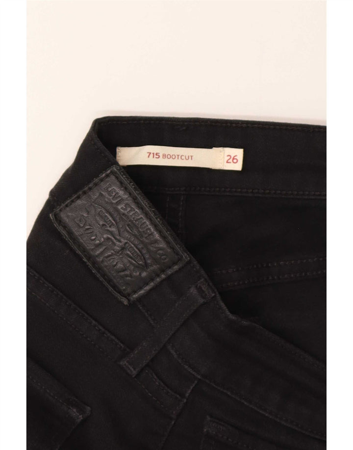 Levi's Womens 715 Bootcut Jeans W26 L30 Black