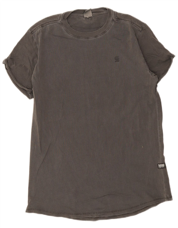 G-Star Mens T-Shirt Top Small Grey Cotton