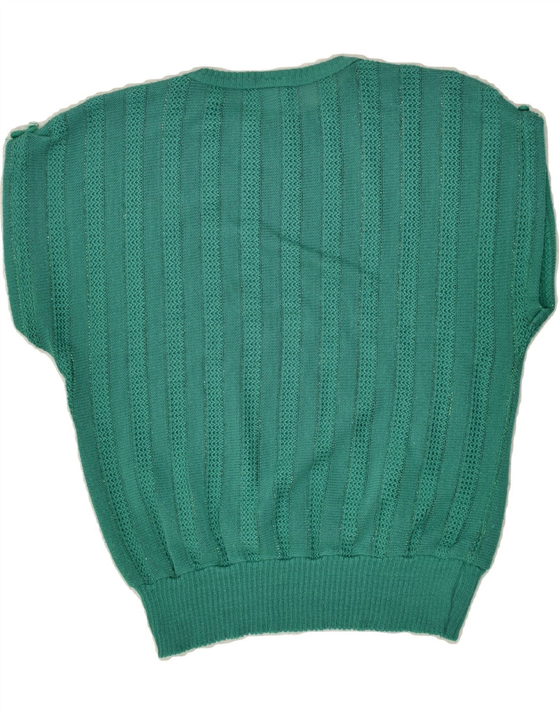 C&A Womens Sleeveless Crew Neck Jumper Sweater IT 48/50 XL Green Acrylic | Vintage C&A | Thrift | Second-Hand C&A | Used Clothing | Messina Hembry 