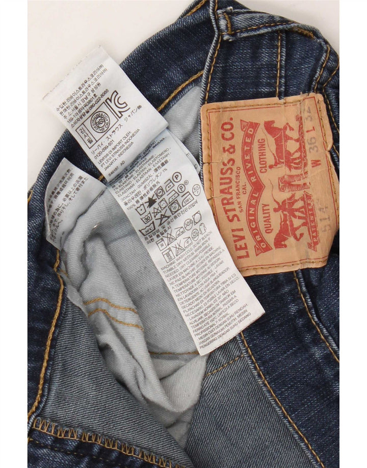 Levi's Mens 514 Straight Jeans W36 L32 Blue Cotton