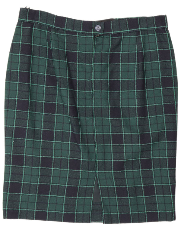 Yarell Womens Pencil Skirt EU 40 Medium W32 Green Plaid
