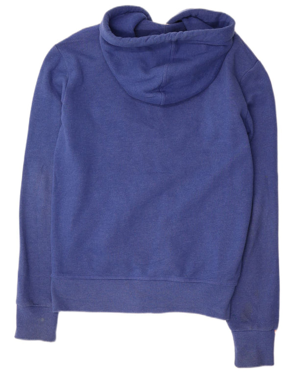 Superdry Mens Zip Hoodie Sweater Small Blue Cotton