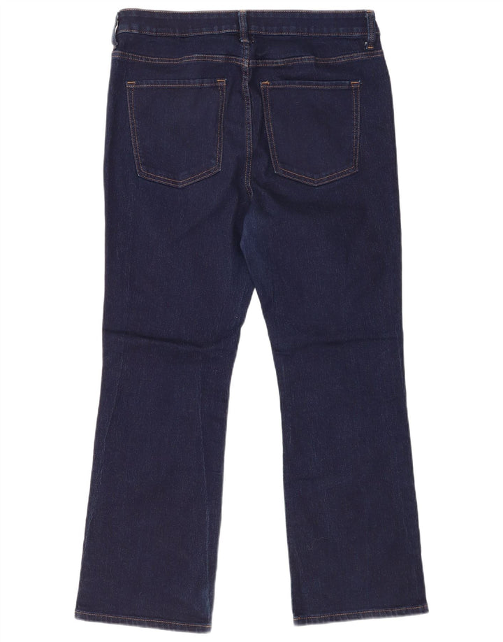 Marks & Spencer Womens Bootcut Jeans UK 16 Large W32 L27 Navy Blue Cotton