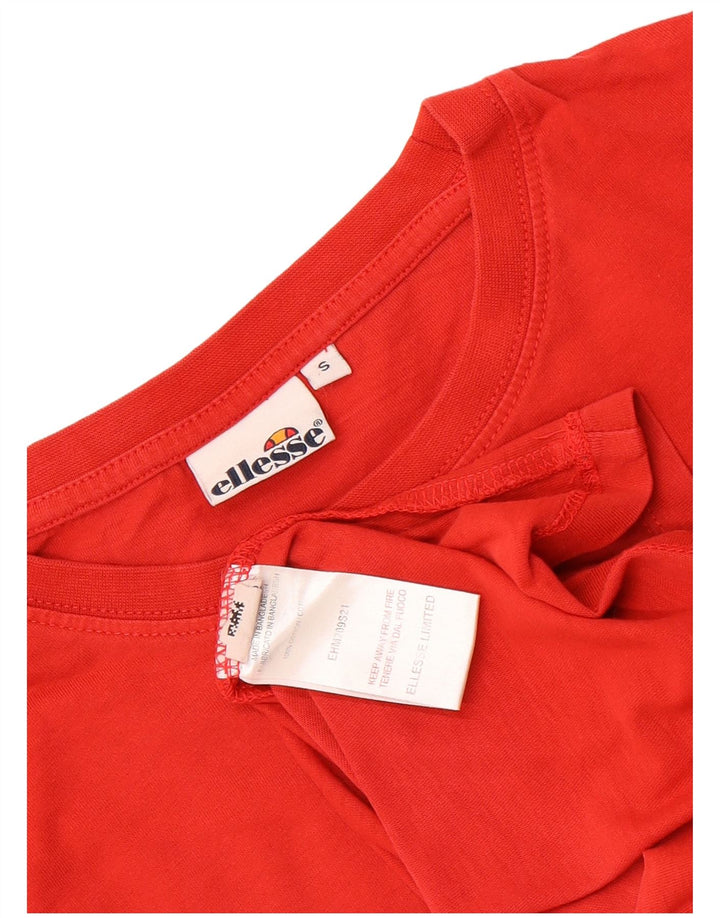 Ellesse Mens Graphic T-Shirt Top Small Red Cotton