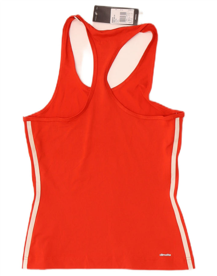 Adidas Womens Climalite Vest Top UK 4/6 XS Red Polyester