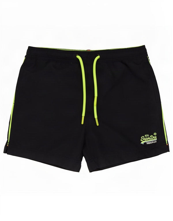 Superdry Mens Swimming Shorts Small Black Polyester