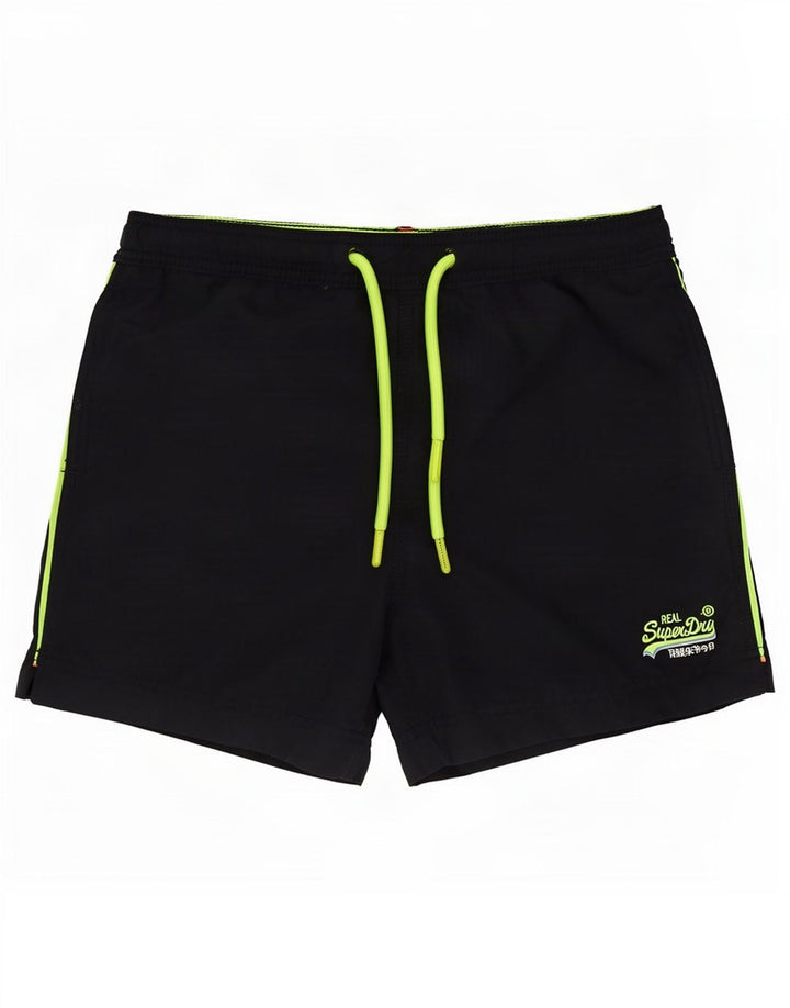 Superdry Mens Swimming Shorts Small Black Polyester