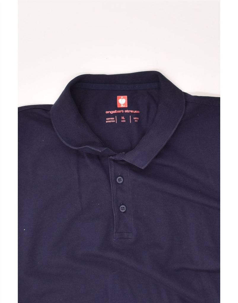 ENGELBERT STRAUSS Mens Polo Shirt XL Navy Blue Cotton | Vintage Engelbert Strauss | Thrift | Second-Hand Engelbert Strauss | Used Clothing | Messina Hembry 