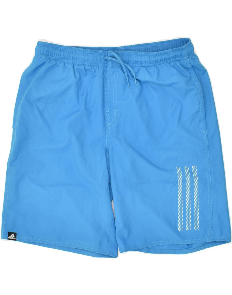 ADIDAS Boys Sport Shorts 15-16 Years Blue Polyester | Vintage Adidas | Thrift | Second-Hand Adidas | Used Clothing | Messina Hembry 