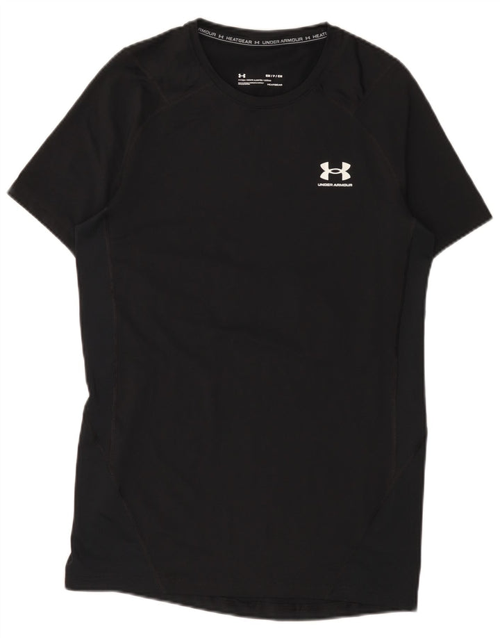 Under Armour Mens Heat Gear T-Shirt Top Small Black