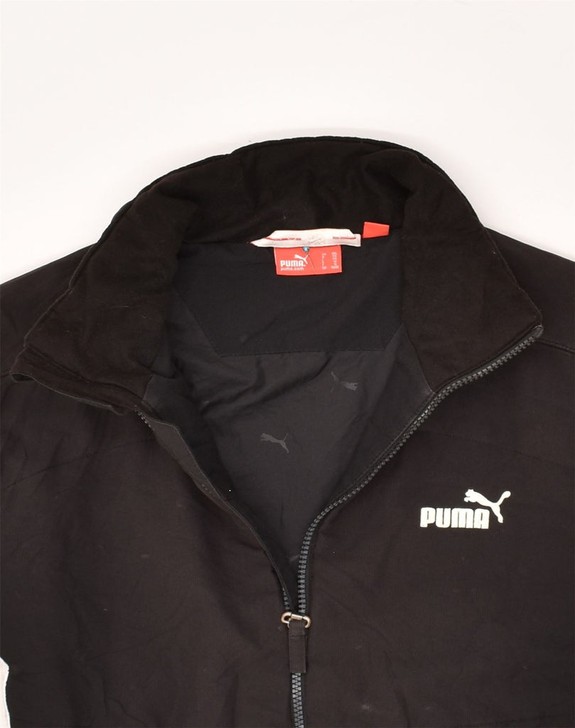 PUMA Boys Graphic Padded Jacket 15-16 Years Black Colourblock Polyester | Vintage Puma | Thrift | Second-Hand Puma | Used Clothing | Messina Hembry 