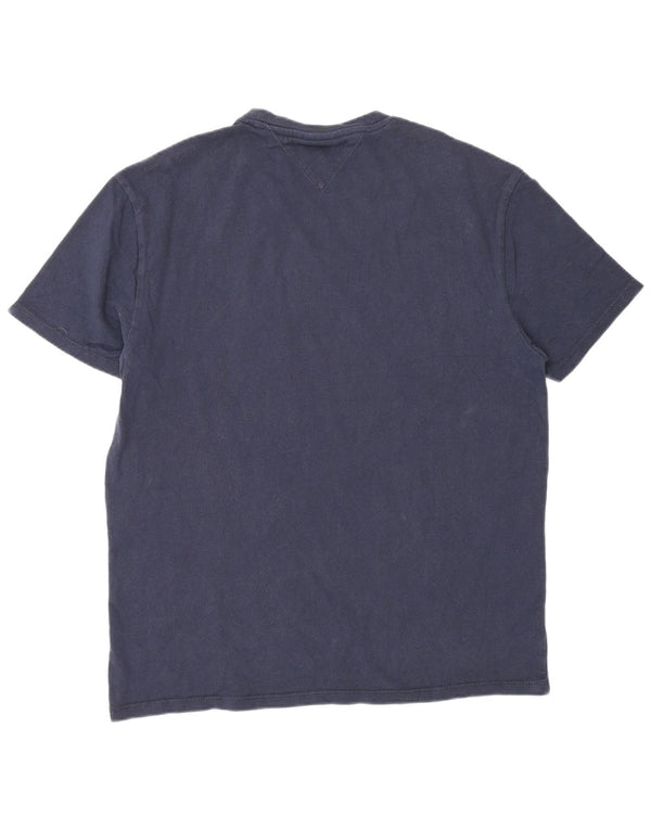 Tommy Hilfiger Mens Graphic T-Shirt Top Medium Navy Blue
