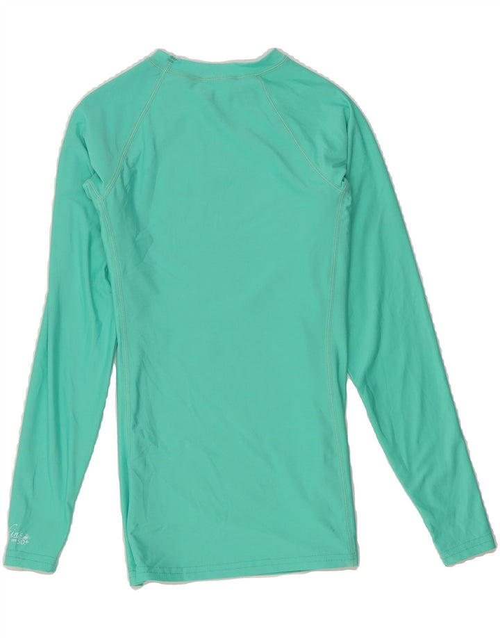 O'NEILL Womens Graphic Top Long Sleeve UK 16 Large Turquoise Polyester Vintage O'Neill and Second-Hand O'Neill from Messina Hembry 