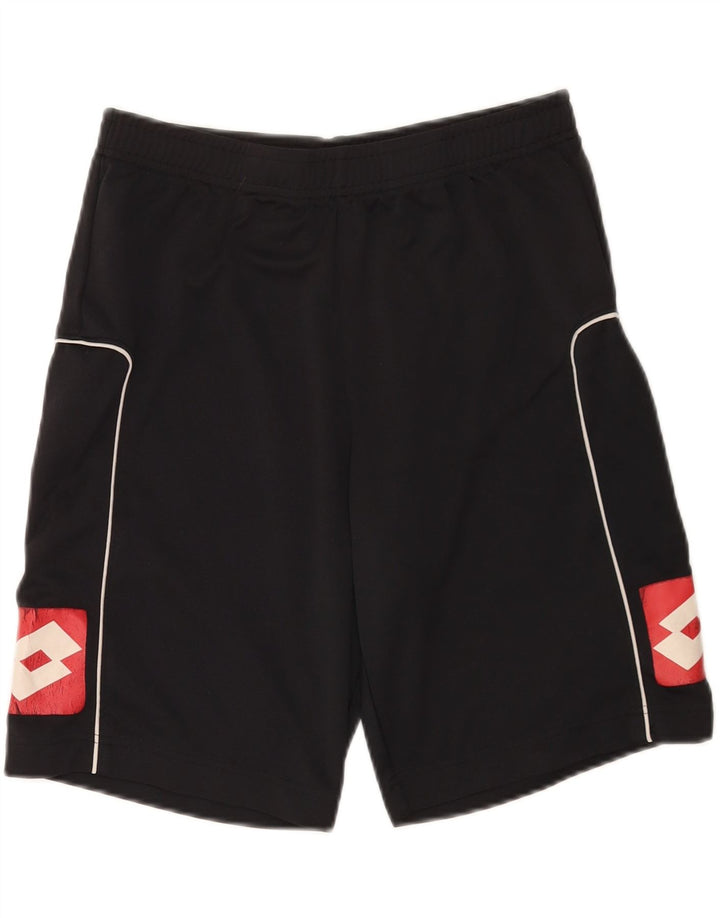 LOTTO Mens Graphic Sport Shorts UK 38/40 Medium  Black Polyester