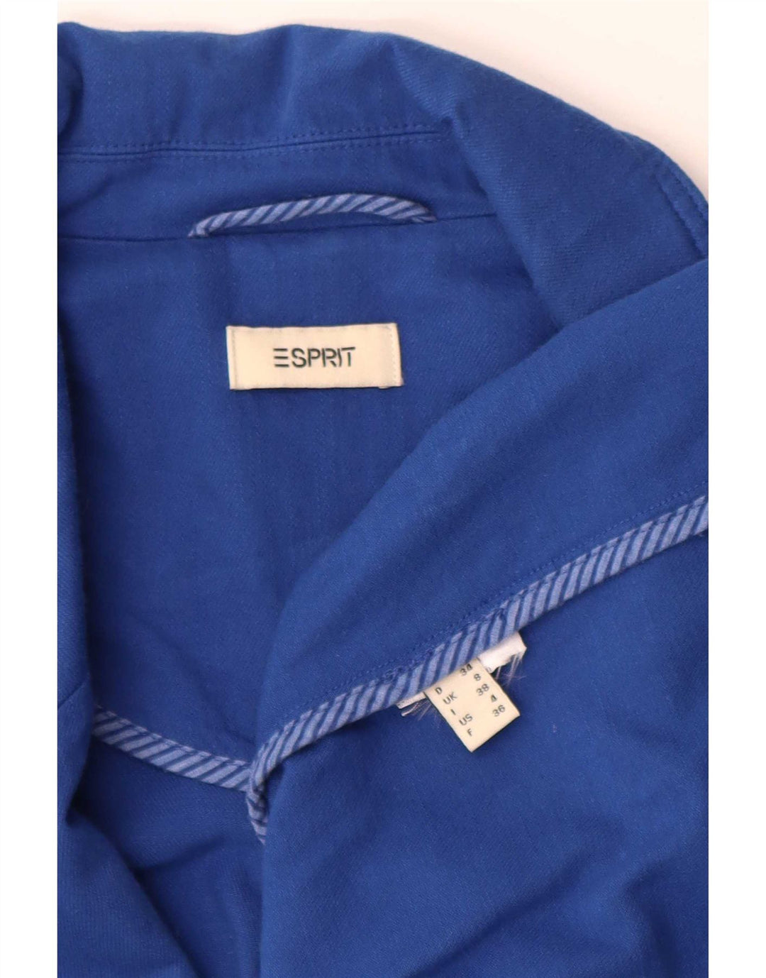 Esprit Womens 1 Button Oversized Blazer Jacket UK 8 Small Blue
