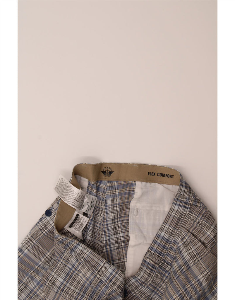 DOCKERS Womens Flex Chino Shorts EU 38 Medium W28  Grey Check Cotton Vintage Dockers and Second-Hand Dockers from Messina Hembry 