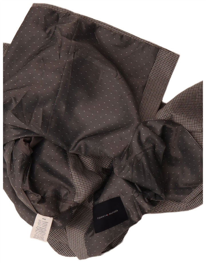 Tommy Hilfiger Mens 2 Button Blazer Jacket US 42 XL Grey Check Polyester