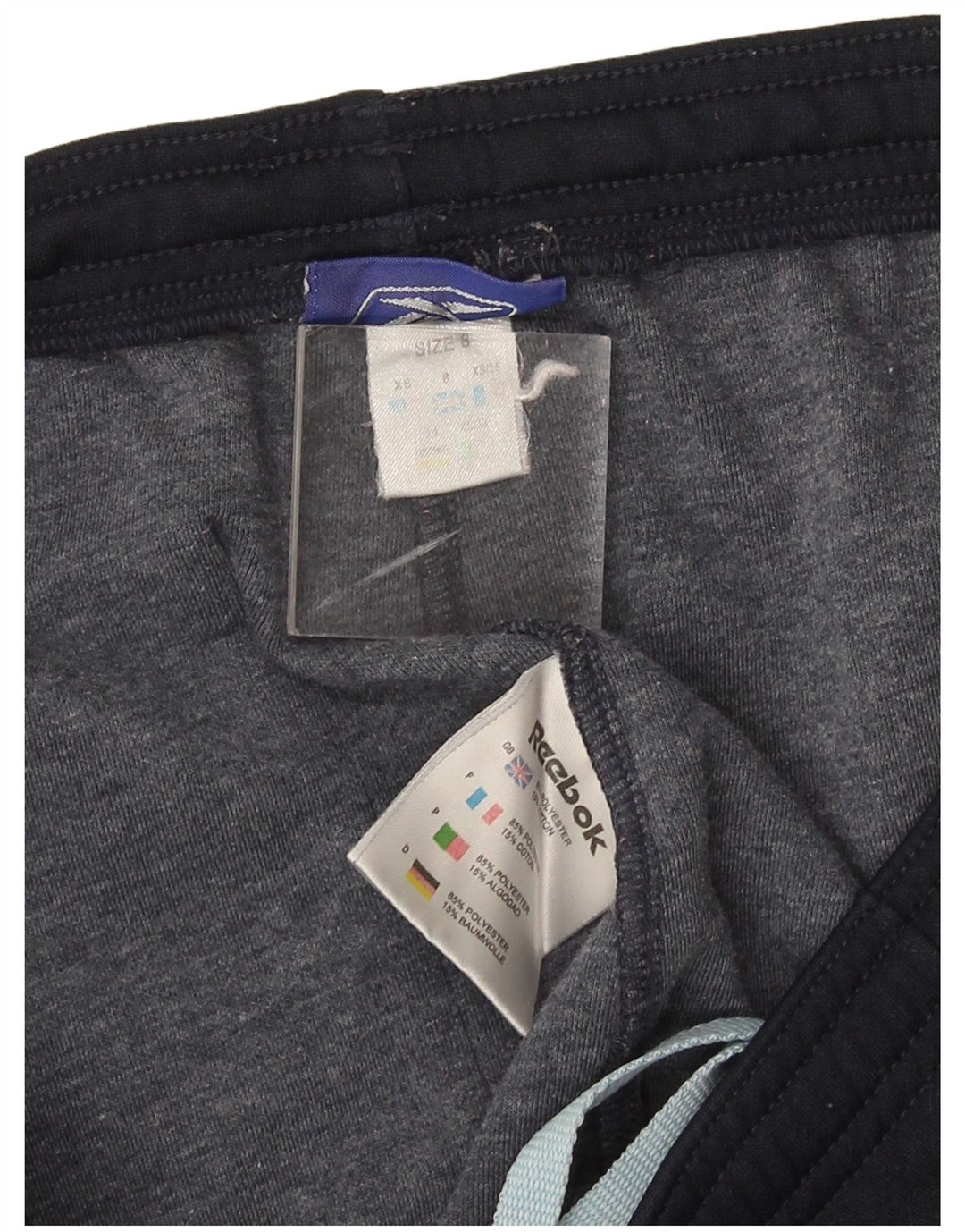 Reebok Womens Tracksuit Trousers UK 8 Small Navy Blue Polyester