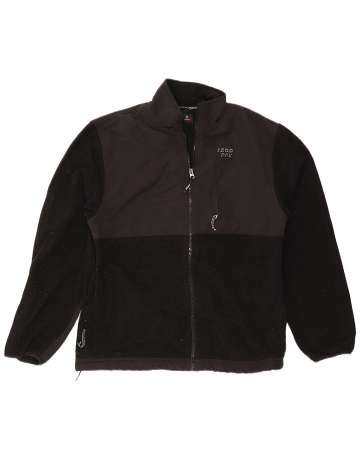 IZOD Mens Fleece Jacket UK 38 Medium Black Polyester