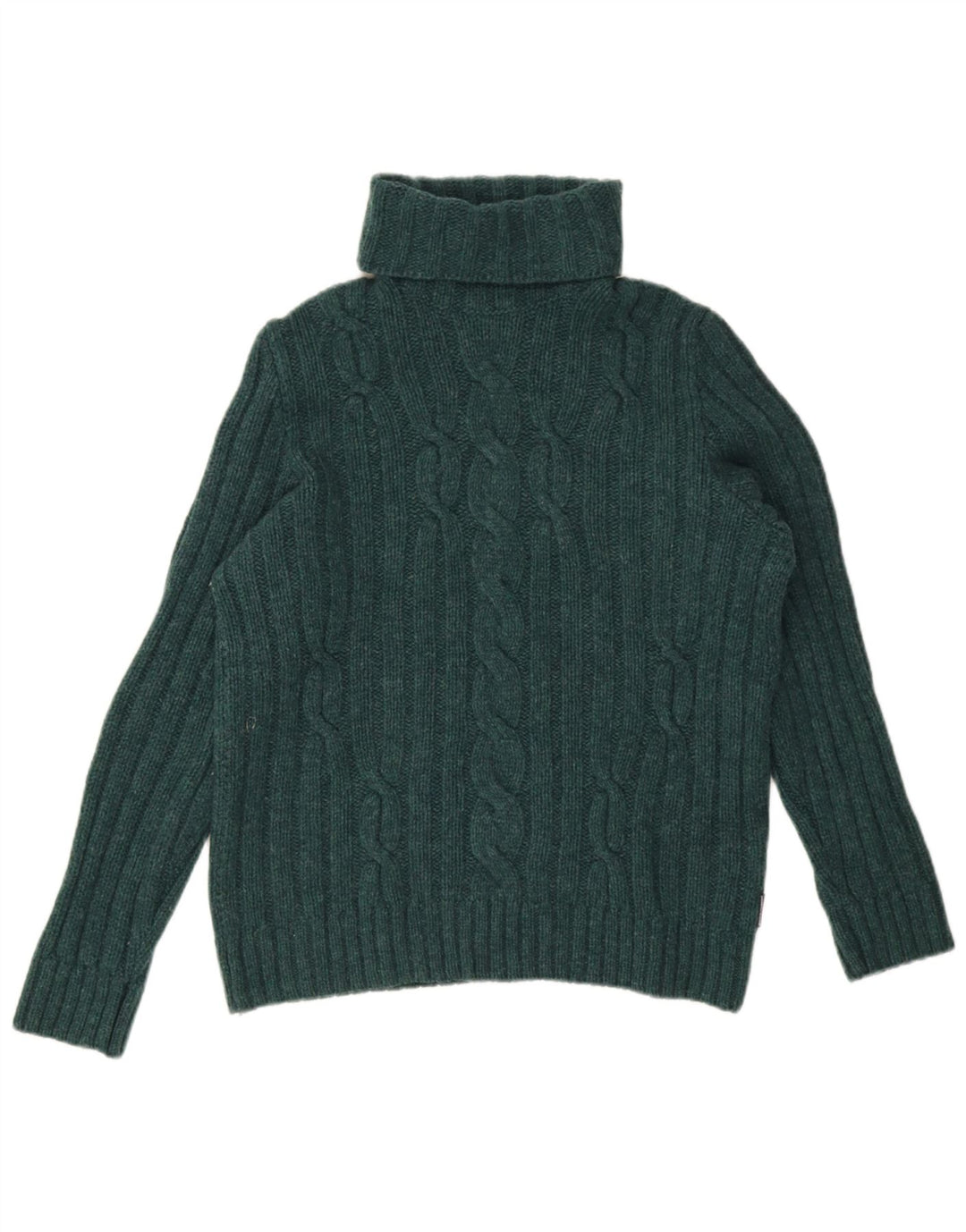North Sails Womens Roll Neck Jumper Sweater UK 18 XL Green Wool