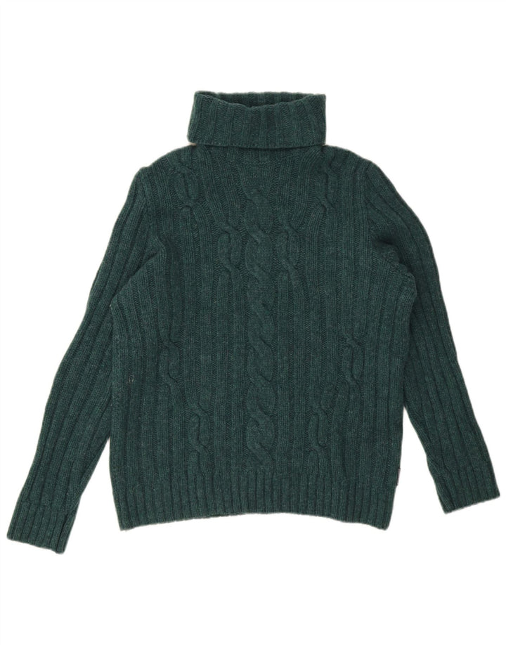 North Sails Womens Roll Neck Jumper Sweater UK 18 XL Green Wool