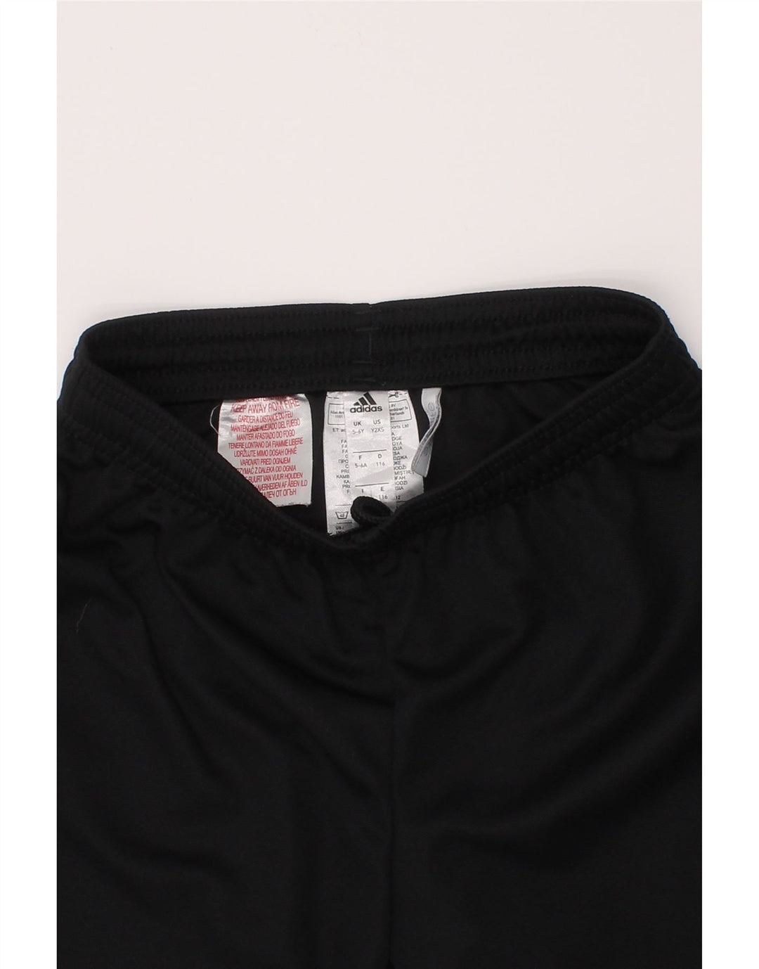 ADIDAS Boys Climalite Sport Shorts 5-6 Years Black Polyester