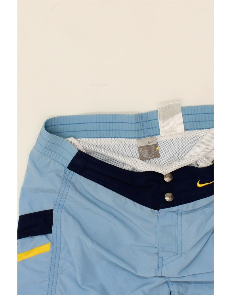 NIKE Boys Sport Shorts 14-15 Years Large  Blue Colourblock Polyester Vintage Nike and Second-Hand Nike from Messina Hembry 