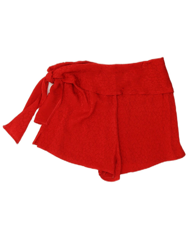 Vintage Womens High Waist Shorts Medium W28 Red Floral