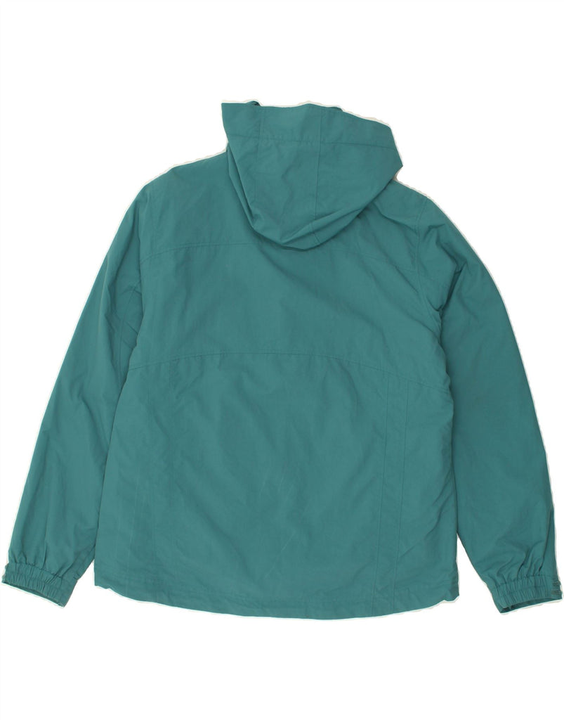 L.L.BEAN Womens Hooded Windbreaker Jacket UK 14 Medium Green Polyester | Vintage L.L.Bean | Thrift | Second-Hand L.L.Bean | Used Clothing | Messina Hembry 