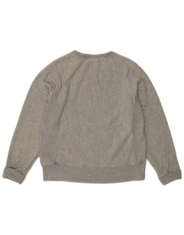 Champion Womens Graphic Sweatshirt Jumper UK 10 Small Grey Cotton