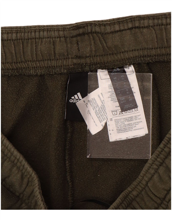 ADIDAS Mens Tracksuit Trousers Joggers XL  Khaki Cotton