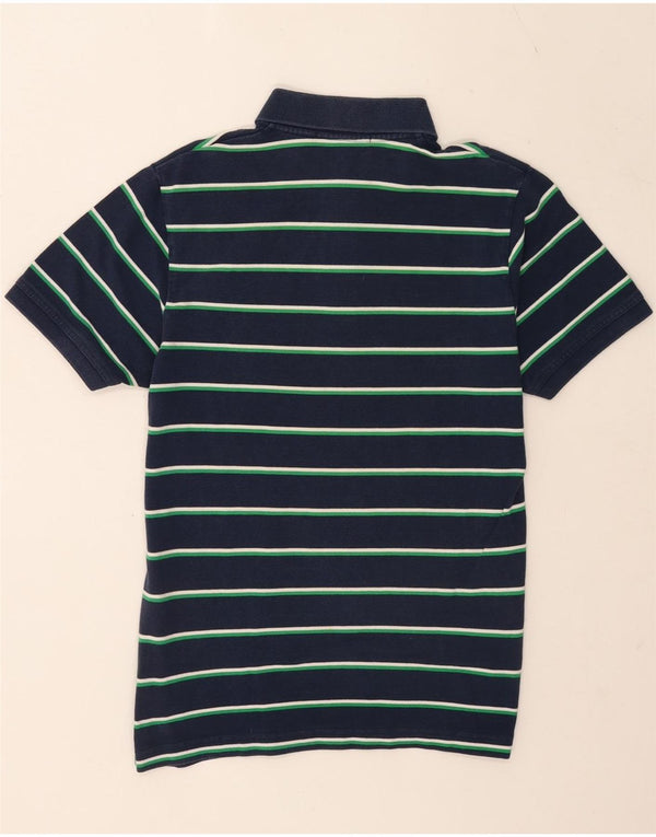 Gant Mens Polo Shirt Medium Navy Blue Striped Cotton