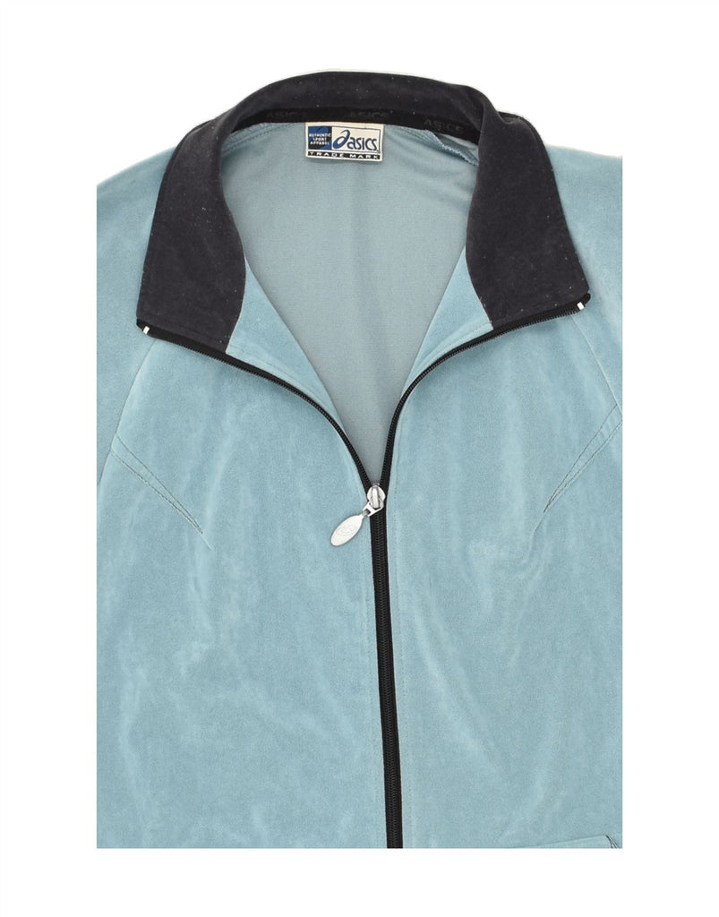ASICS Mens Tracksuit Top Jacket Large Blue Polyester | Vintage Asics | Thrift | Second-Hand Asics | Used Clothing | Messina Hembry 