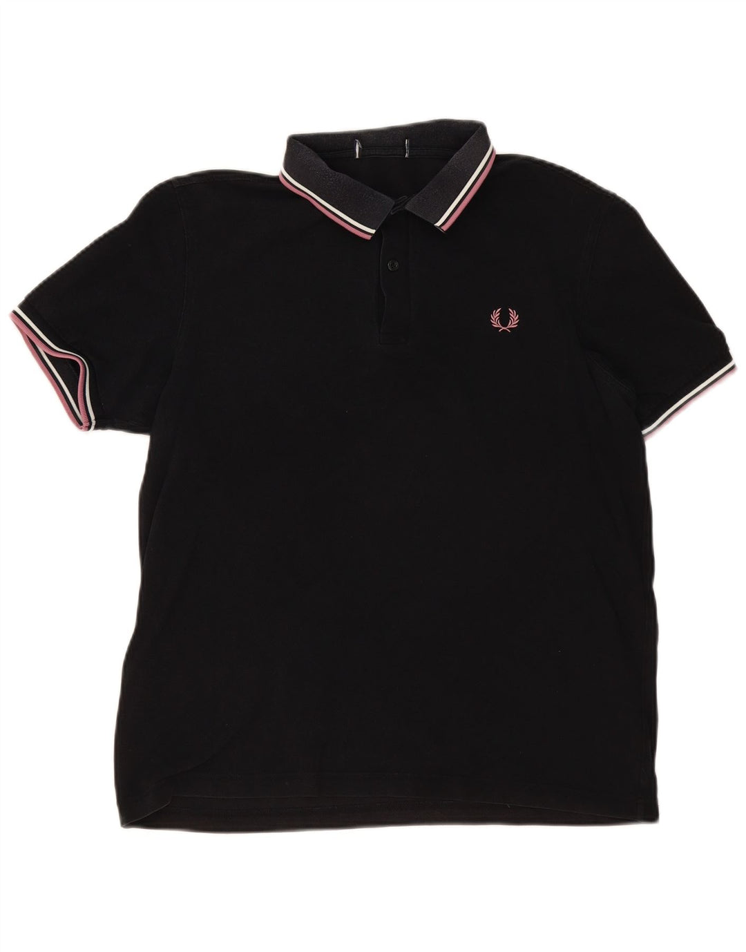 Fred Perry Mens Polo Shirt Medium Black Cotton