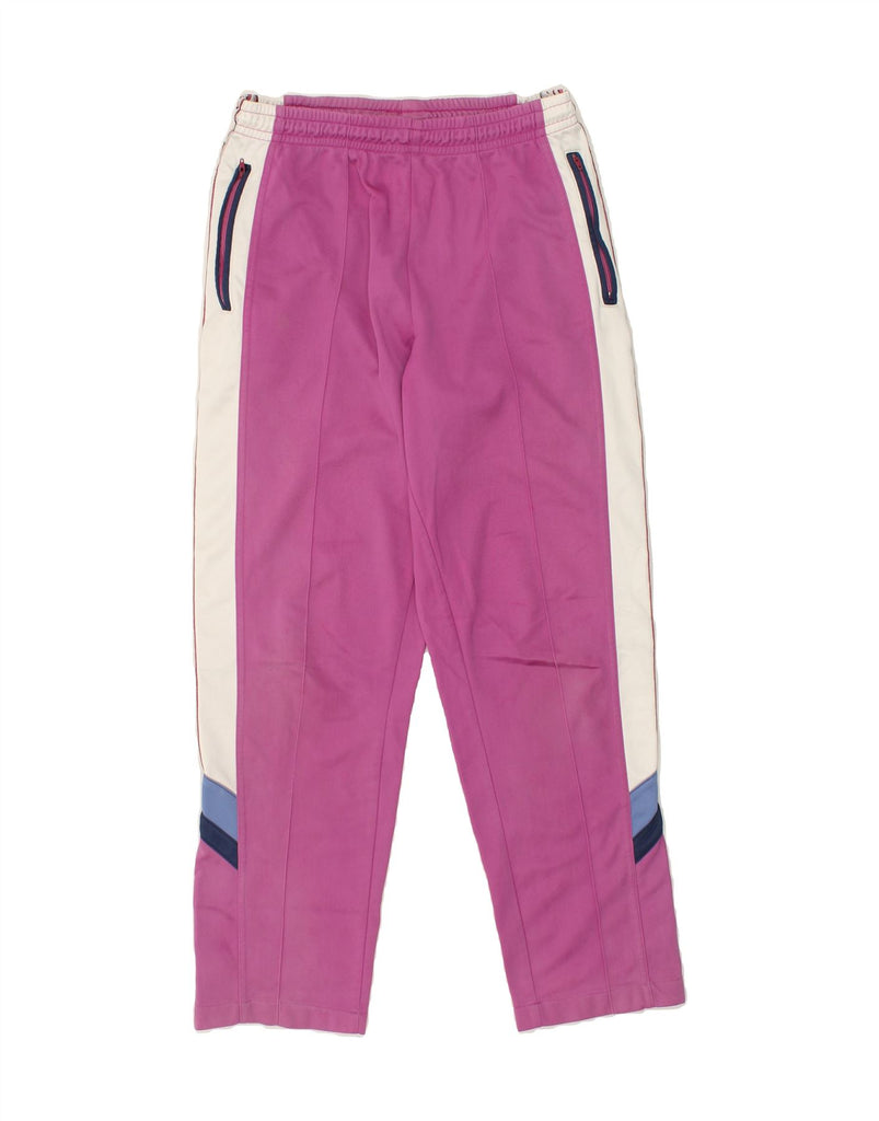 ASICS Mens Tracksuit Trousers IT 46 Small Pink Colourblock Polyamide | Vintage Asics | Thrift | Second-Hand Asics | Used Clothing | Messina Hembry 