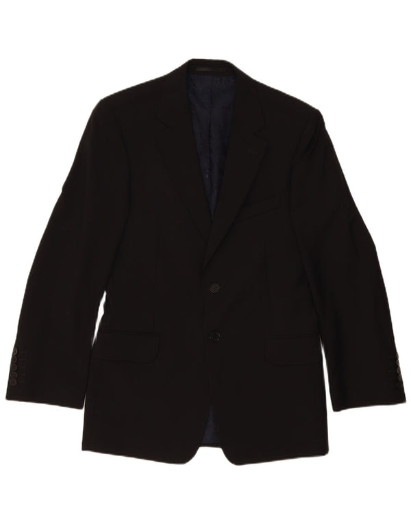 Paul Smith Mens 2 Button Blazer Jacket UK 36 Small Black Wool