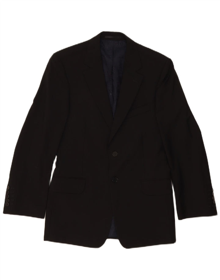 Paul Smith Mens 2 Button Blazer Jacket UK 36 Small Black Wool