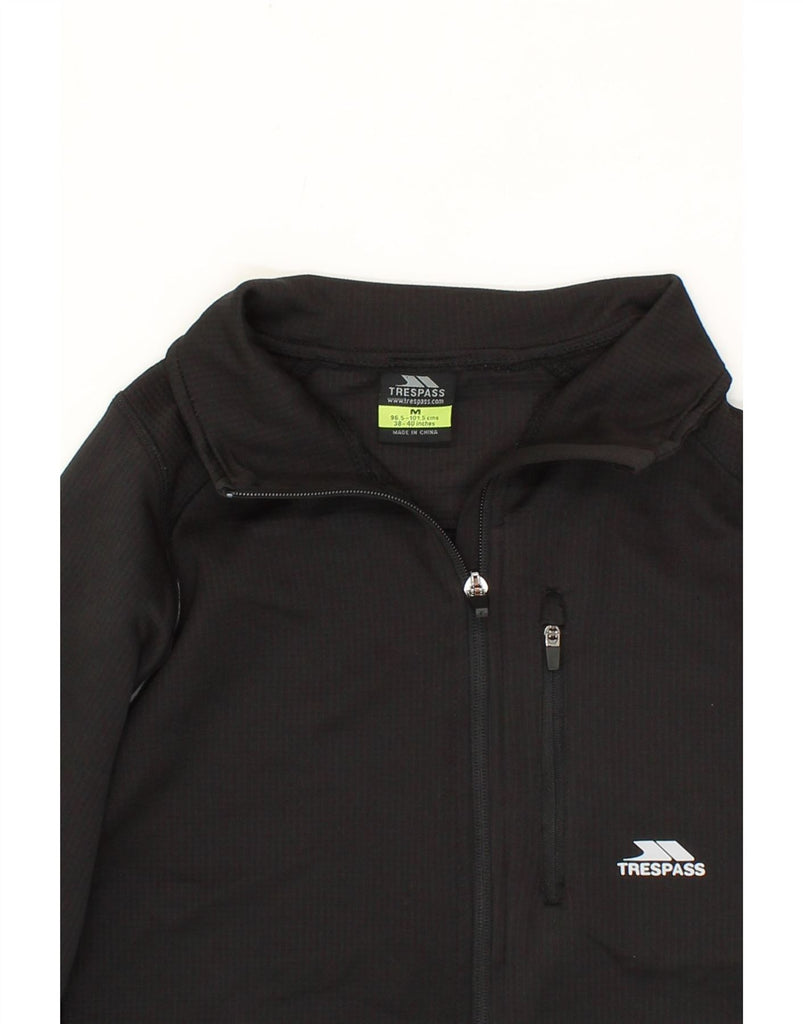 TRESPASS Mens Tracksuit Top Jacket UK 38/40 Medium Black Polyester Vintage Trespass and Second-Hand Trespass from Messina Hembry 