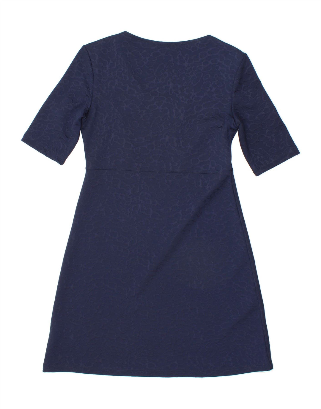 FRENCH CONNECTION Womens 3/4 Sleeve A-Line Dress UK 12 Medium Navy Blue Vintage French Connection and Second-Hand French Connection from Messina Hembry 