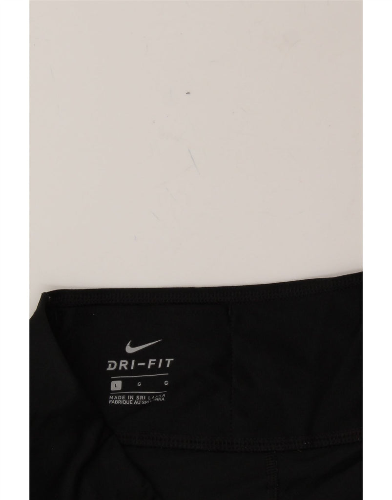 NIKE Womens Dri Fit Leggings UK 14 Large  Black Polyester Vintage Nike and Second-Hand Nike from Messina Hembry 