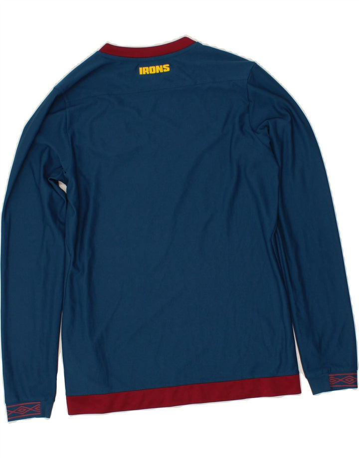 UMBRO Boys Graphic Top Long Sleeve 13-14 Years XL Blue Polyester Vintage Umbro and Second-Hand Umbro from Messina Hembry 
