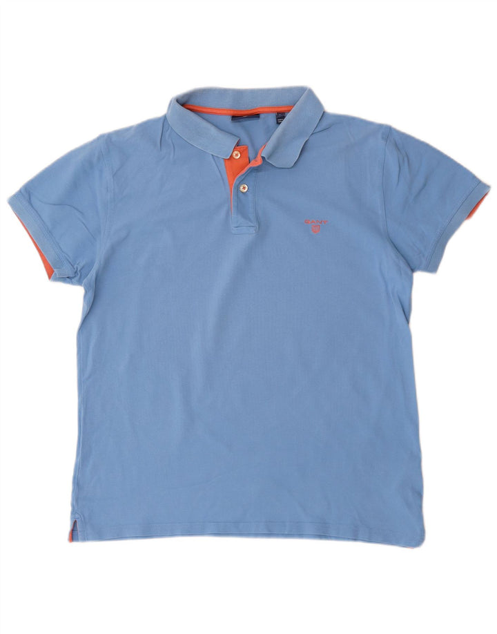 Gant Mens Polo Shirt Large Blue Cotton